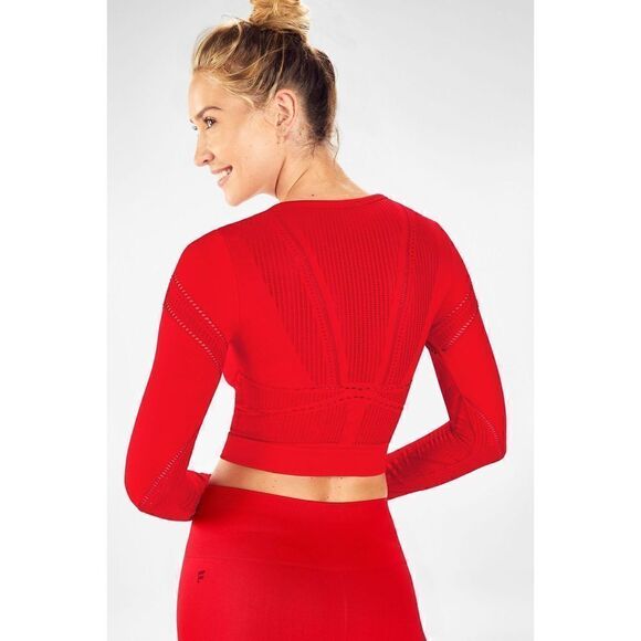 Fabletics Jaymee Mesh Long-Sleeve Top - Picture 1 of 10